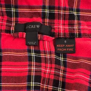 J. Crew Plaid Pajama set